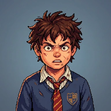 Retrato em pixel art de The Bully.
