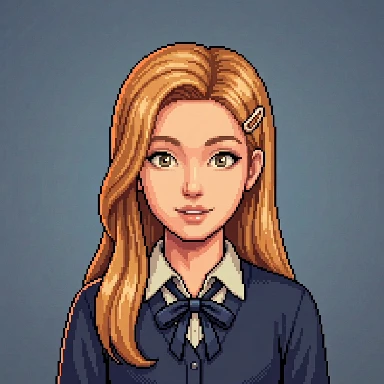 Retrato em pixel art de The Rich Girl.