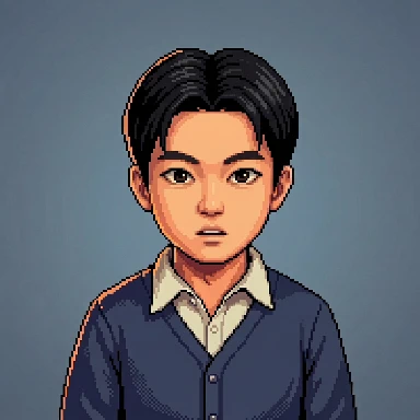 Retrato em pixel art de The Smart Kid.